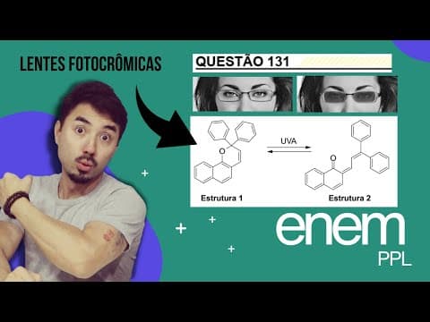 Thumbnail da aula: Questão 131 | ENEM PPL 2023 | Lentes fotocrômicas escurecem em ambientes externos