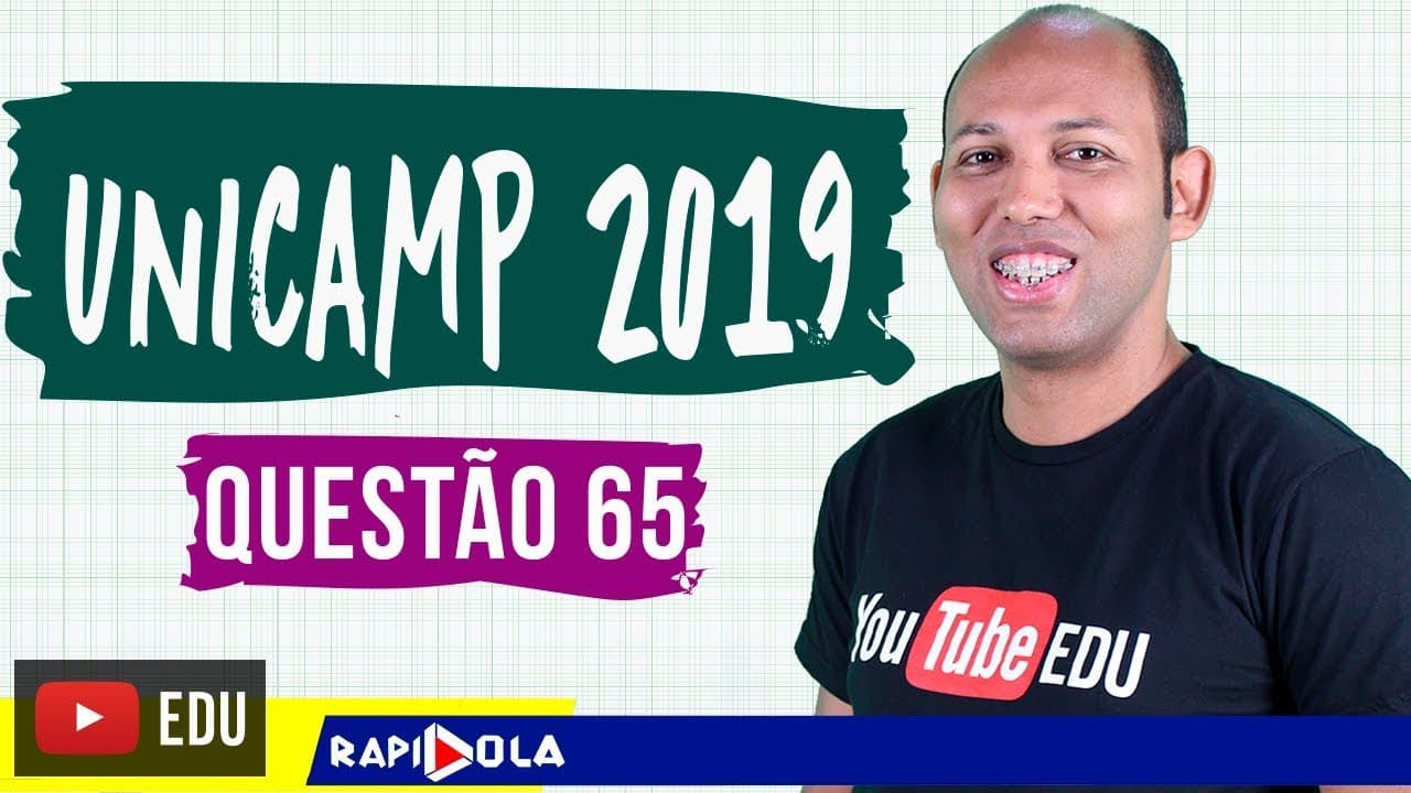 Thumbnail: UNICAMP 2019 | MATEMÁTICA Q65 - GEOMETRIA PLANA