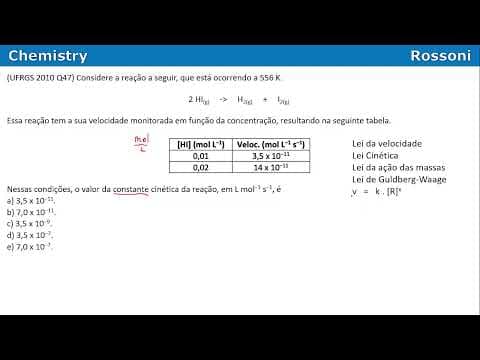 Thumbnail da aula: UFRGS 2010 Q47 - Lei da ação das massas - Guldberg Waage