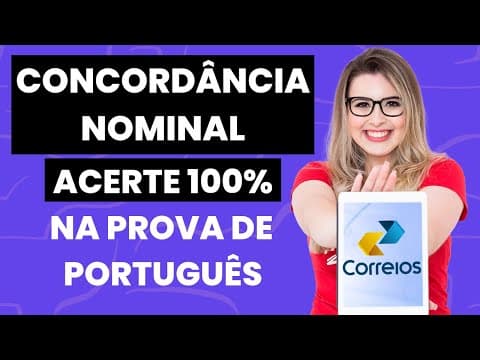 Thumbnail da aula: O QUE É CONCORDÂNCIA NOMINAL? (Gramática para Concursos) - Professora Pamba