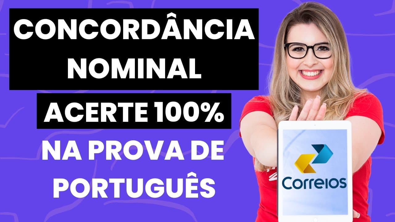 Thumbnail: O QUE É CONCORDÂNCIA NOMINAL? (Gramática para Concursos) - Professora Pamba