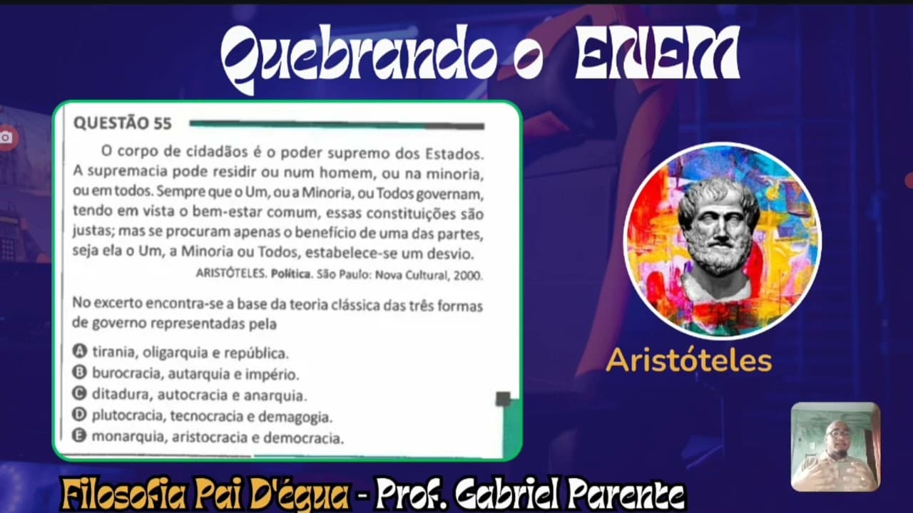 Thumbnail: Correção da prova de Filosofia Enem 2025
