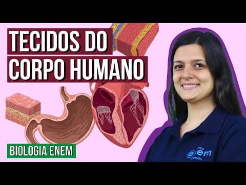 Thumbnail da aula: TECIDOS DO CORPO HUMANO | Resumo de Biologia Enem. Professora Cláudia Aguiar