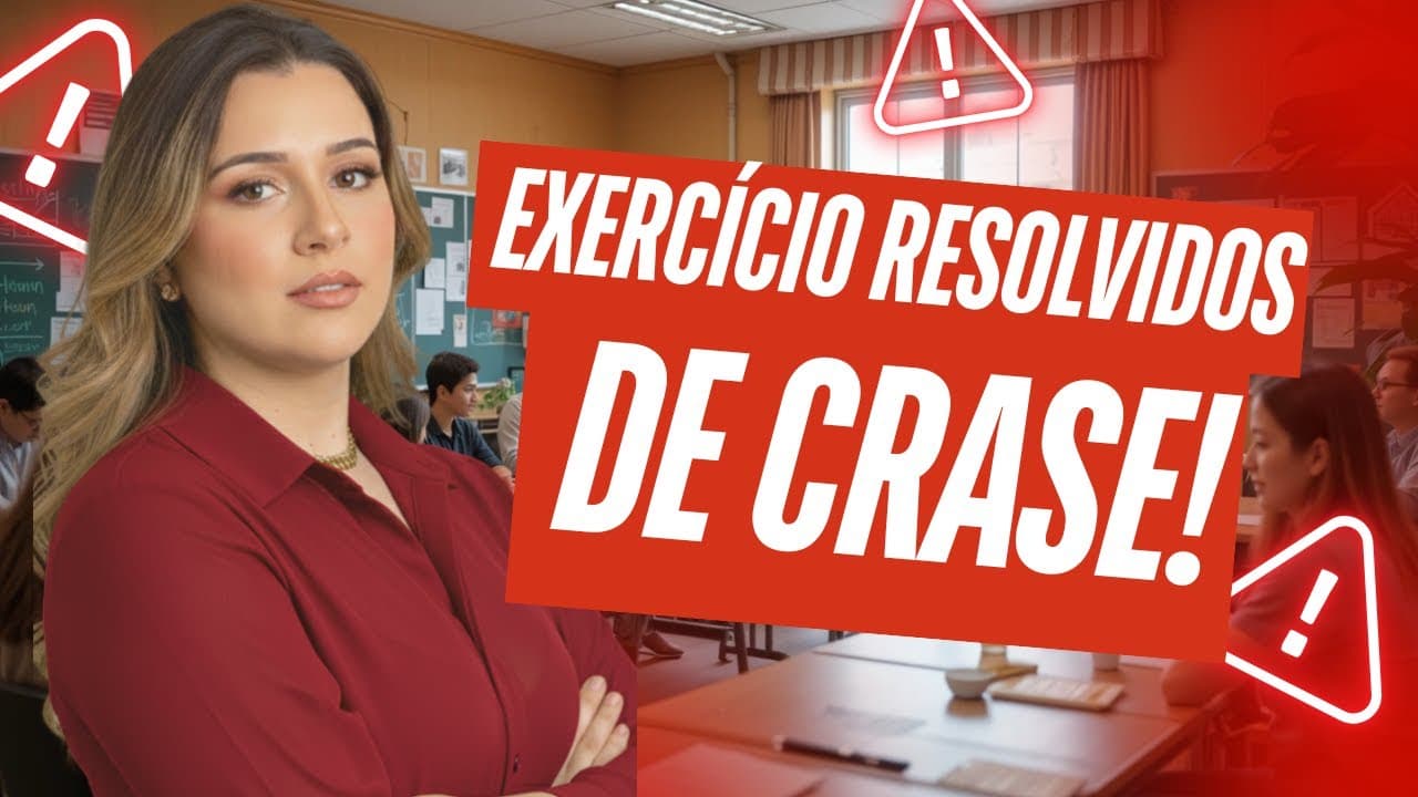 Thumbnail: RESOLVENDO EXERCÍCIOS DE CRASE - Professora Pamba
