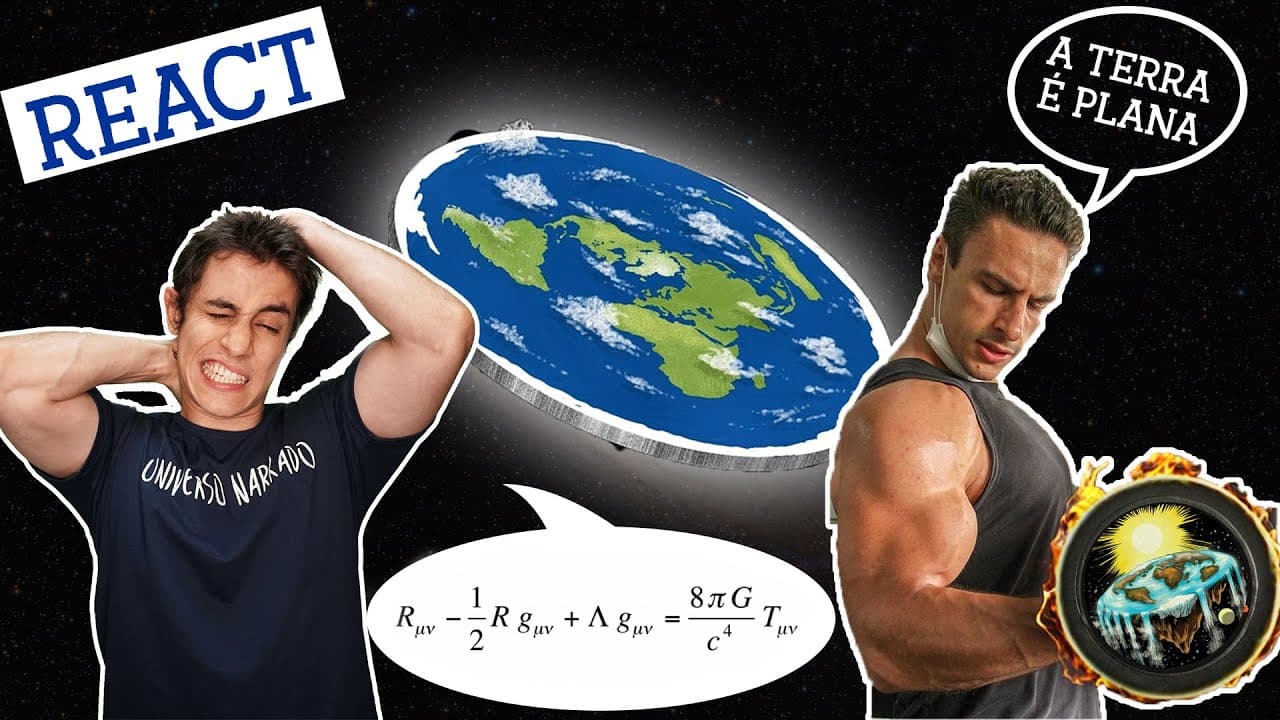 Thumbnail: FÍSICO REAGE A SUPER XANDÃO SOBRE TERRA PLANA!