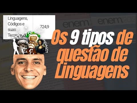 Thumbnail da aula: Como tirar 700+ em Linguagens (Os 9 TIPOS de questão)