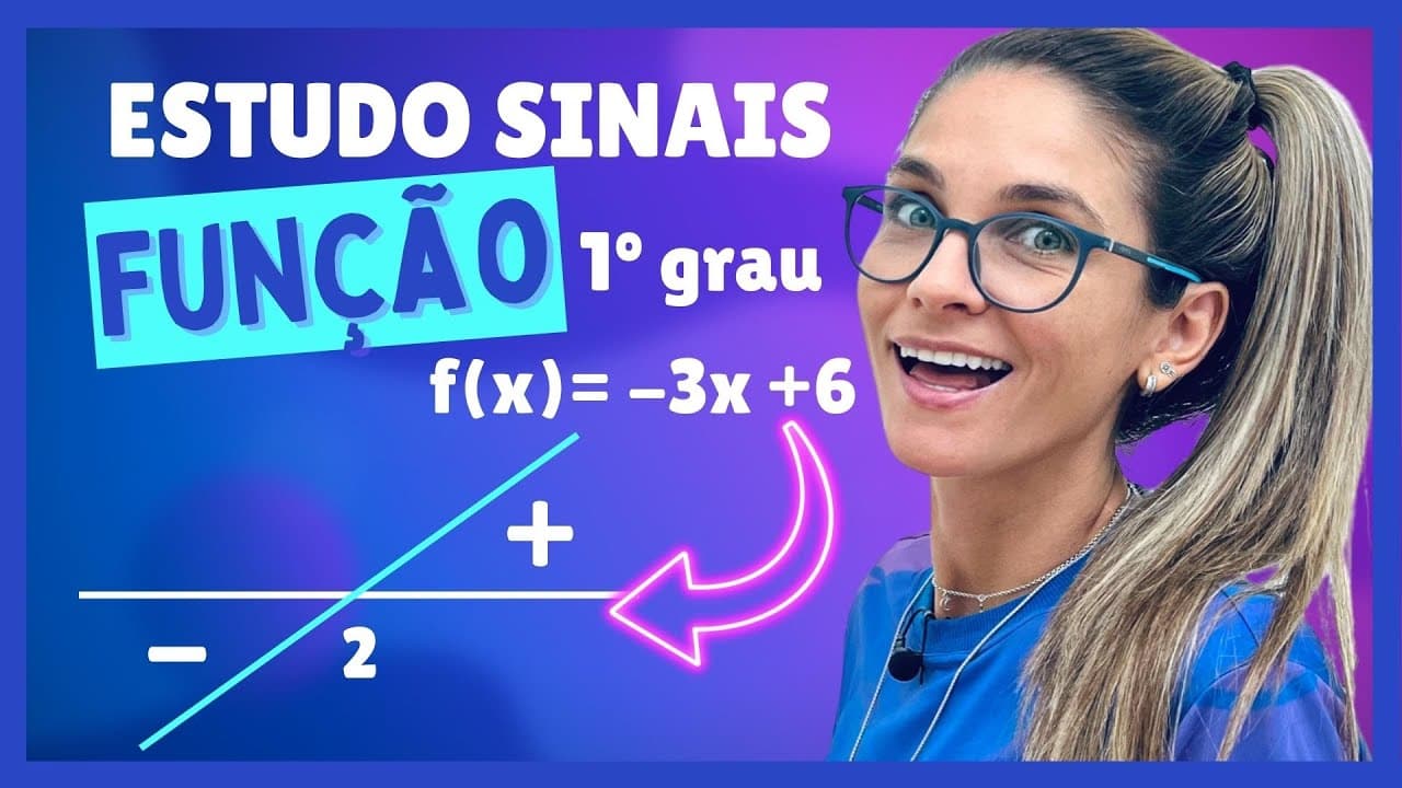 Thumbnail: ESTUDO DOS SINAIS DA FUNÇÃO DO PRIMEIRO 1º GRAU | FUNÇÃO AFIM