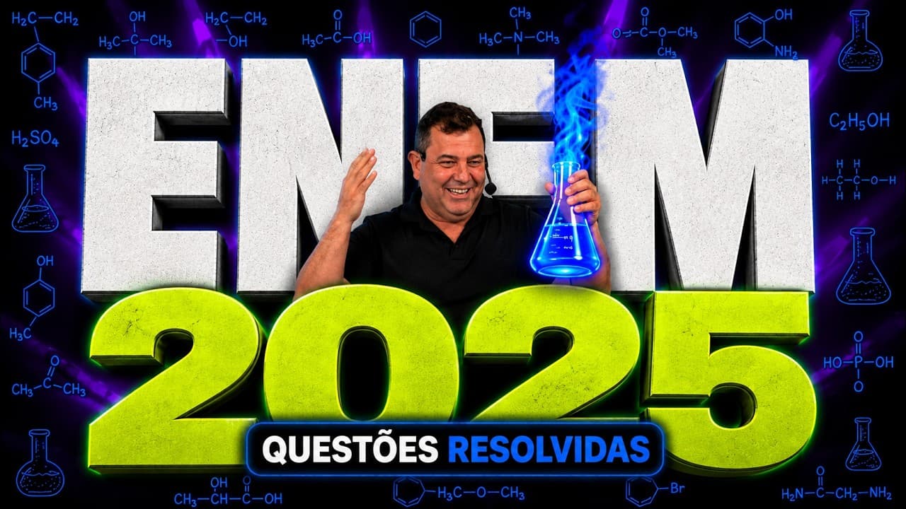 Thumbnail: 💡 ENEM 2025 Q115 | Em uma aula prática de química orgânica, um professor identificou os frascos