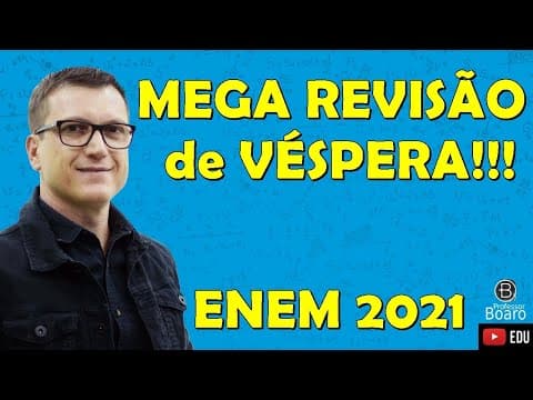 Thumbnail da aula: MEGA REVISÃO COMPLETA de FÍSICA para o ENEM | Professor Boaro | REVISÃO de VÉSPERA