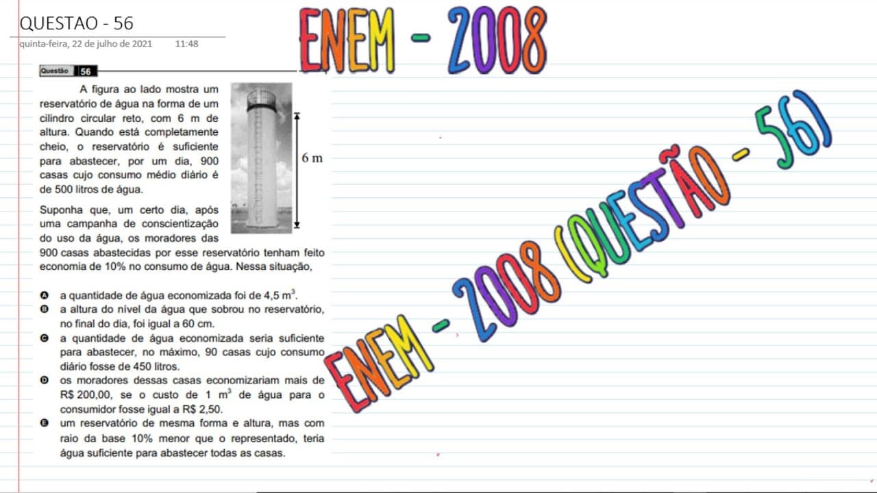 Thumbnail: ENEM 2008 (QUESTÃO - 56)