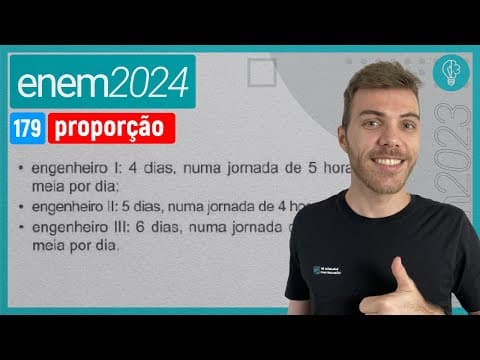 Thumbnail da aula: Uma empresa de engenheira foi contratada para realizar um serviço no valor de - PROPORÇÃO