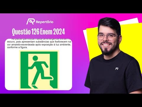 Thumbnail da aula: [ENEM 2024] Questão 126: As placas que indicam saída de emergência brilham...