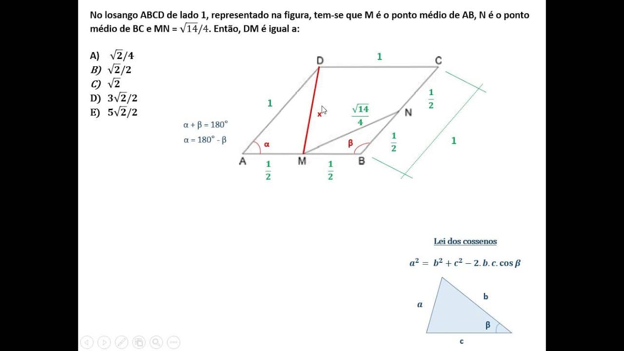 Thumbnail: Fuvest 2011 - Matemática - Resolução de exercício (3/10) - Abordagem tradicional