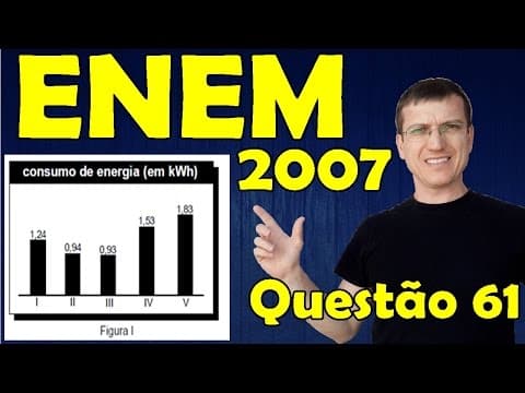 Thumbnail da aula: ENEM 2007 FÍSICA - Questão 61 - Prova Amarela - ELETRICIDADE - Prof  Marcelo Boaro