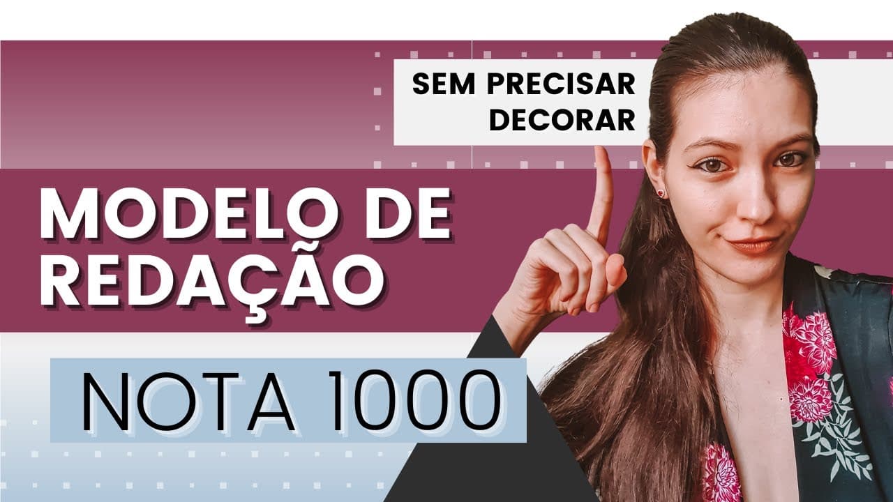 Thumbnail: ✔ REDAÇÃO ENEM - Meu MODELO nota 1000 sem precisar decorar! Sarah Schollmeier