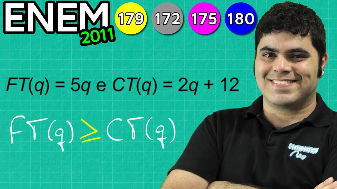 Thumbnail: ENEM 2011 Matemática #45 - Inequação do Primeiro Grau