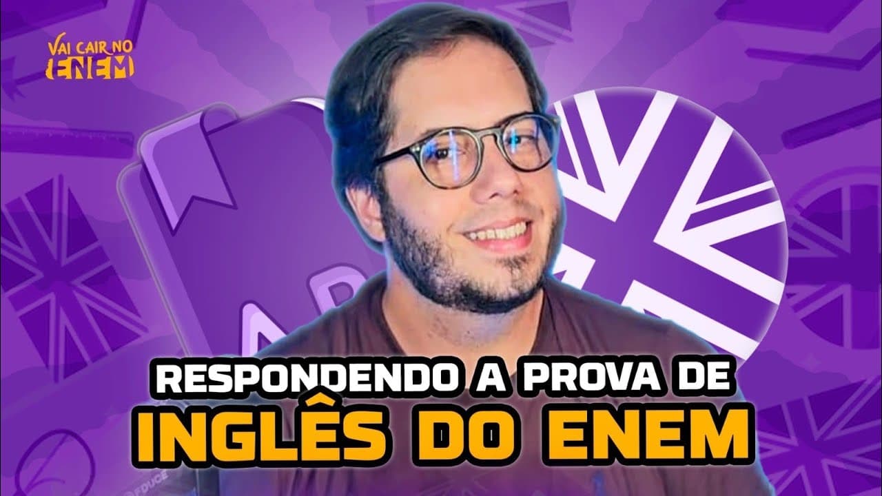 Thumbnail: RESOLVENDO questões de INGLÊS do Enem 2024! | INGLÊS para o Vestibular