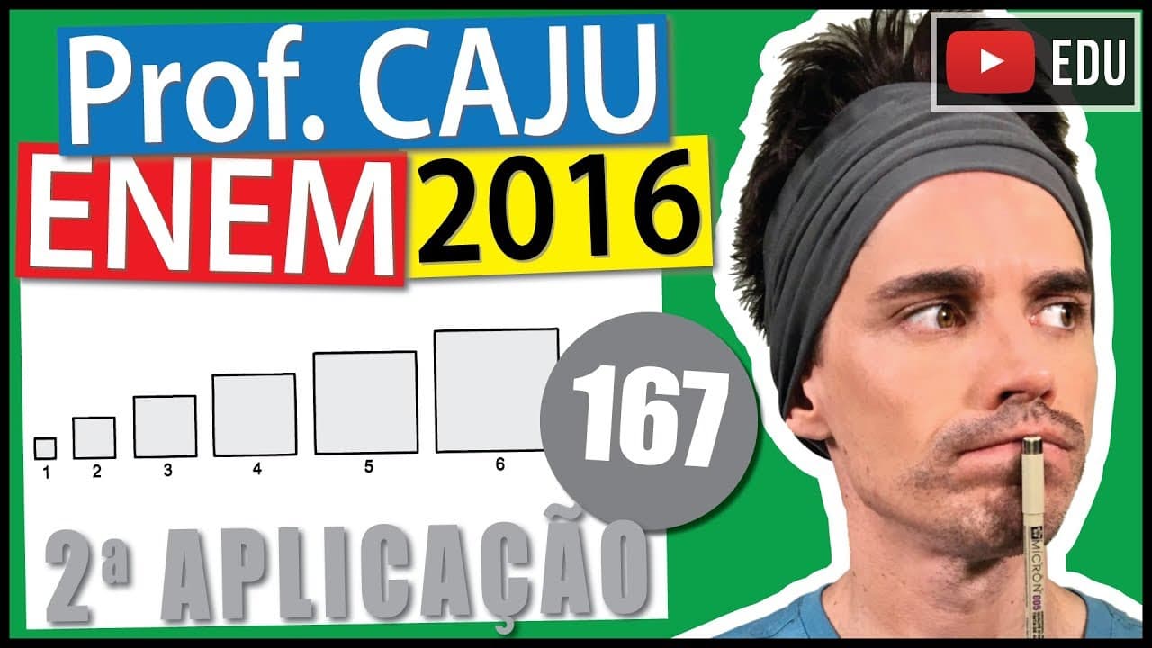 Thumbnail: [ENEM 2016 2Ap] 167 📓 GEOMETRIA PLANA Em um trabalho escolar, João foi convidado a calcular as