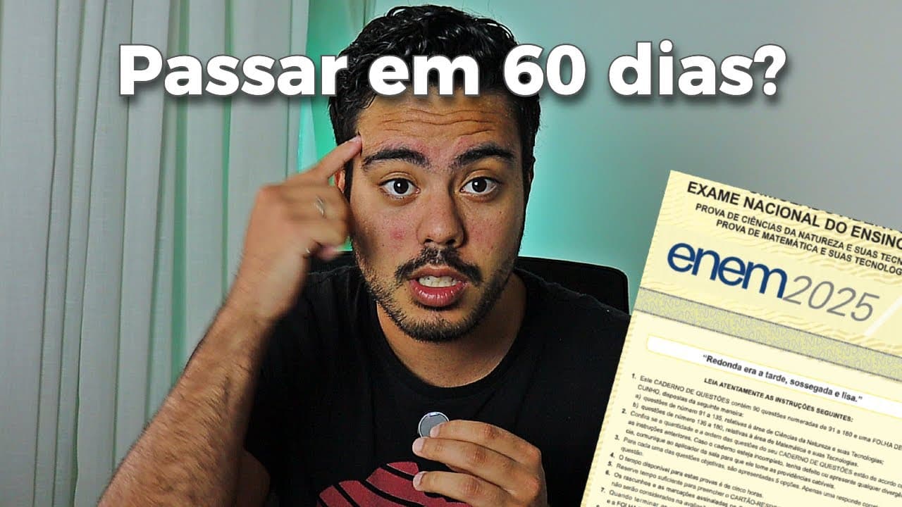 Thumbnail: É possível PASSAR no ENEM com 2 MESES de estudo?