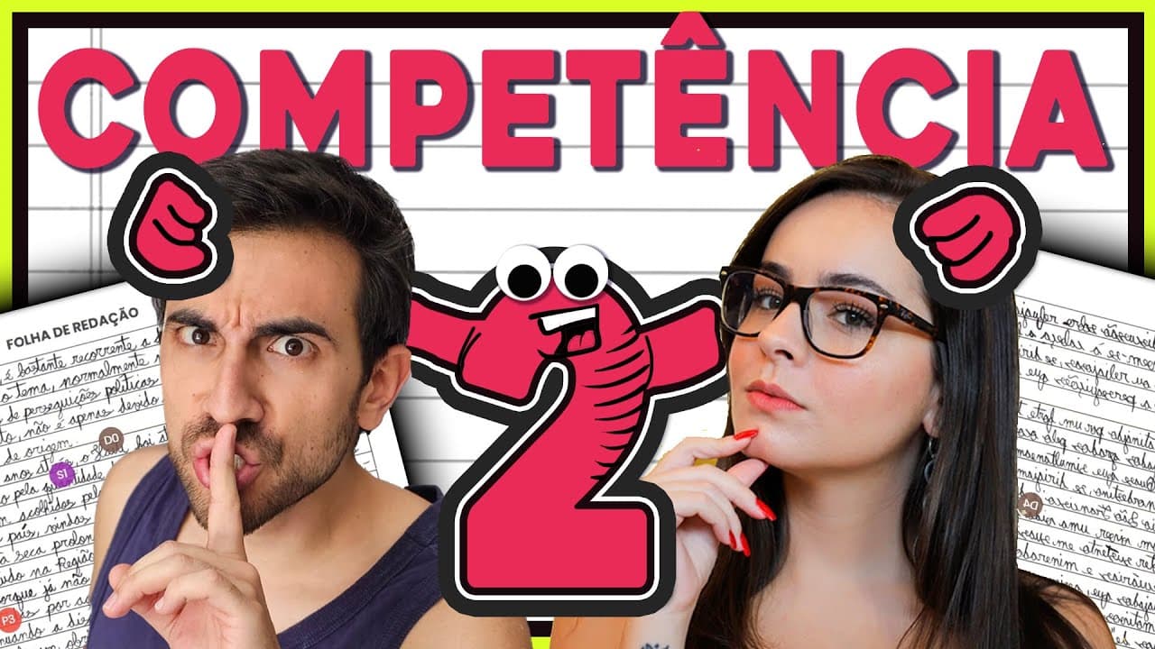 Thumbnail: 😵‍💫 ENEM 2024: Tudo sobre a TERRÍVEL COMPETÊNCIA 2 (Redação Nota 1000)