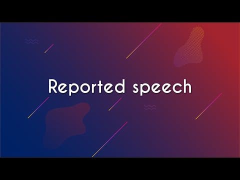 Thumbnail da aula: Reported speech - Brasil Escola