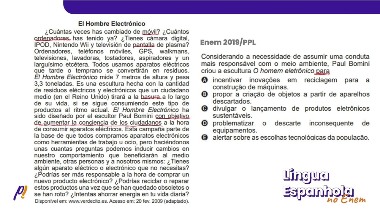 Thumbnail: ENEM 2019 - Conectores DIscursivos | El Hombre Electrónico¿Cuántas veces ha cambiado de...