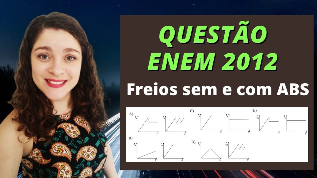 Thumbnail: Questão de dinâmica Enem 2012 / " Os freios ABS são uma importante medida ...