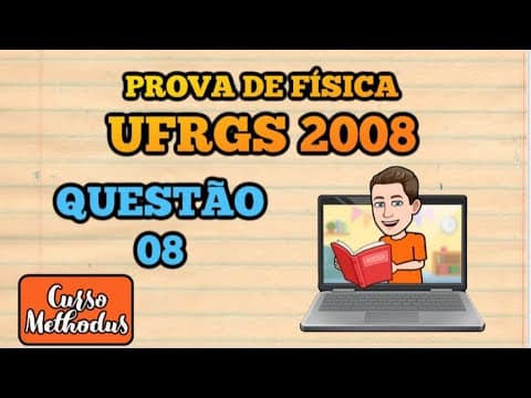 Thumbnail da aula: Questão 08 de 2008 prova de física UFRGS - Um objeto de massa igual a 0,5 kg é arremessado