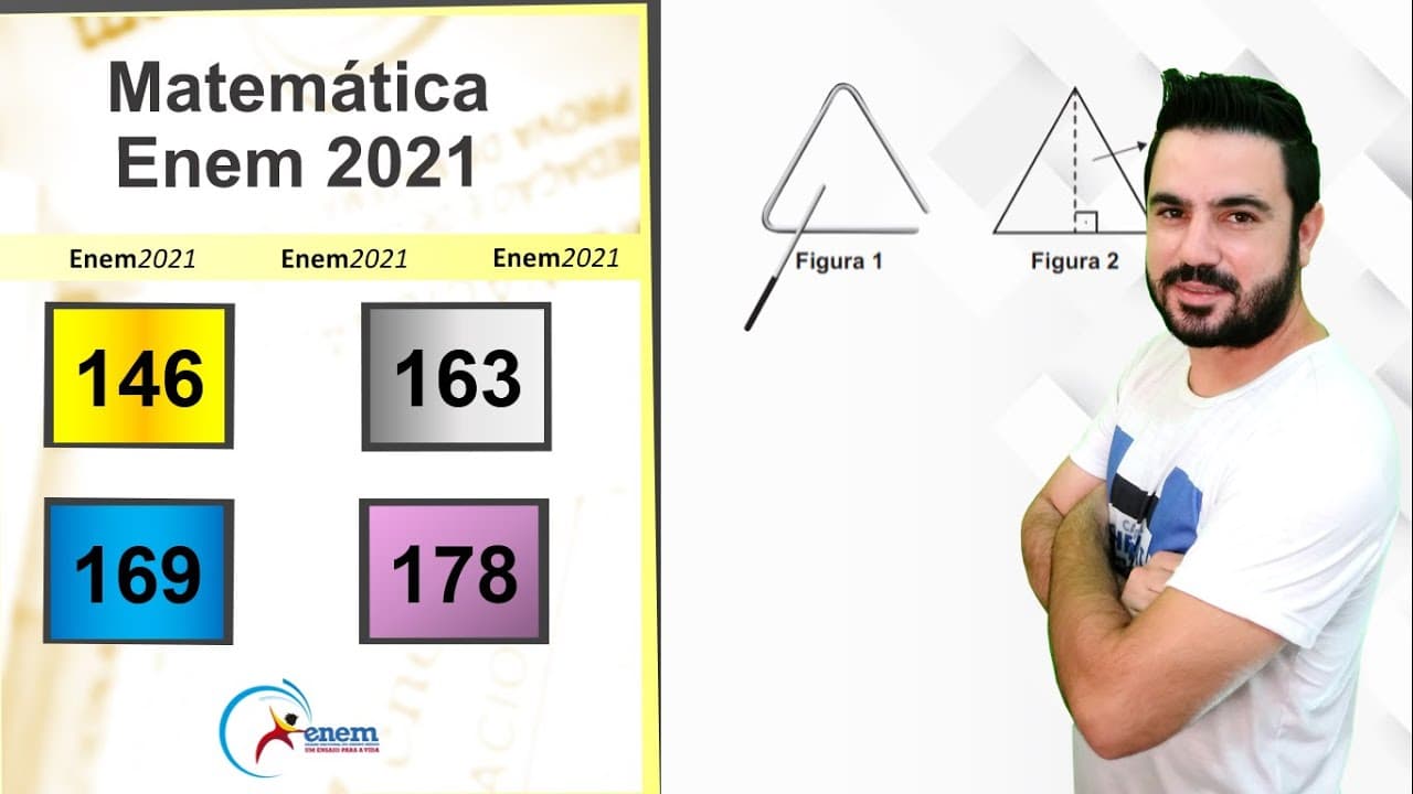 Thumbnail: ENEM 2021 | Questão 146 (prova amarela) |  Num octaedro regular, duas faces são consideradas [...]