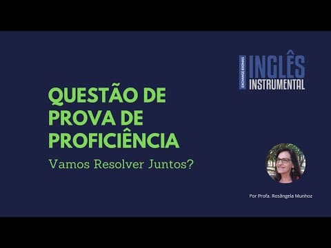 Thumbnail da aula: Vocabulary Exercise - Questão de prova de proficiência.