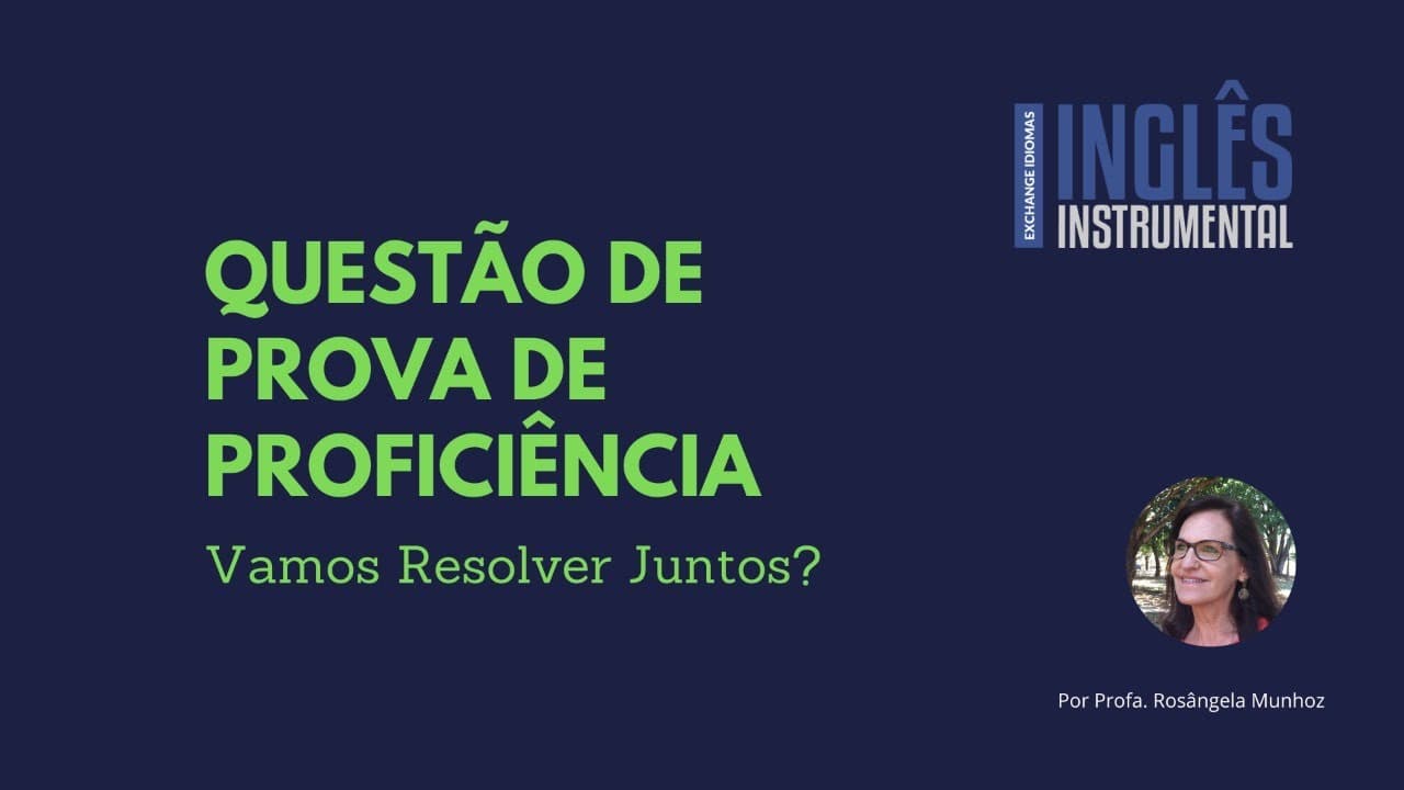 Thumbnail: Vocabulary Exercise - Questão de prova de proficiência.