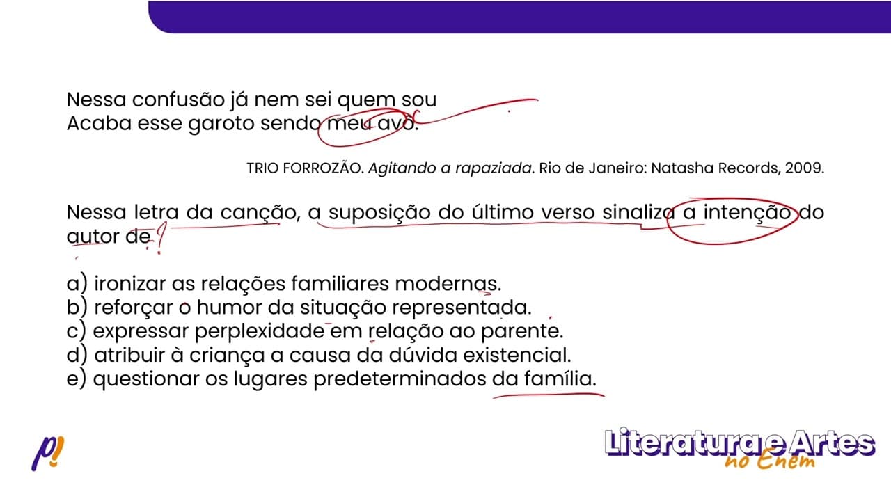 Thumbnail: ENEM 2020 - Teoria Literária | Seu delegado Eu sou viúvo e tenho um filho homem...