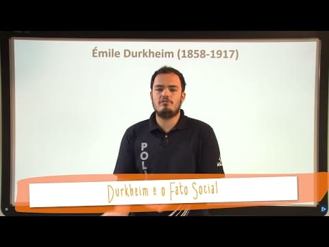 Thumbnail da aula: Videoaulas Poliedro | Durkheim e o Fato Social