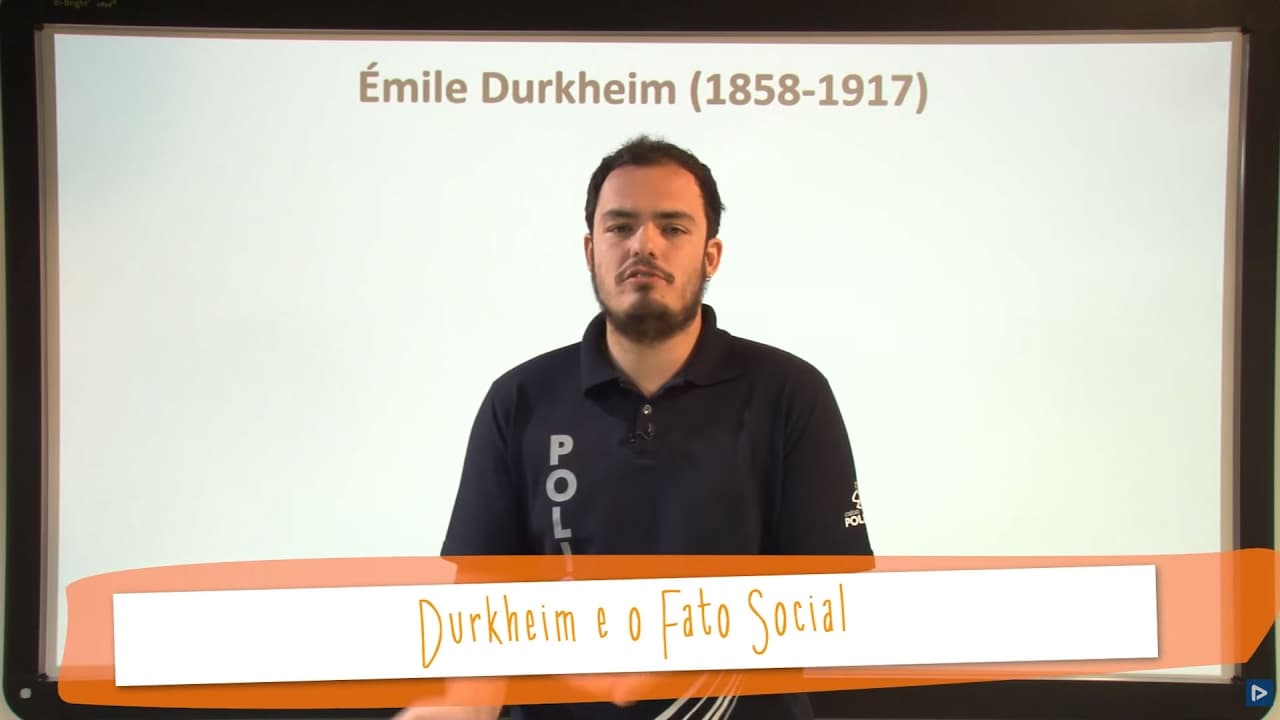 Thumbnail: Videoaulas Poliedro | Durkheim e o Fato Social