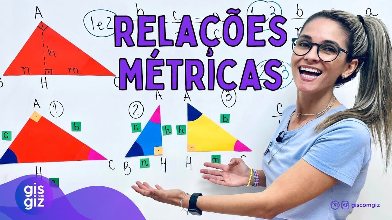 Thumbnail: RELAÇÕES MÉTRICAS NO TRIÂNGULO RETÂNGULO \Prof. Gis/