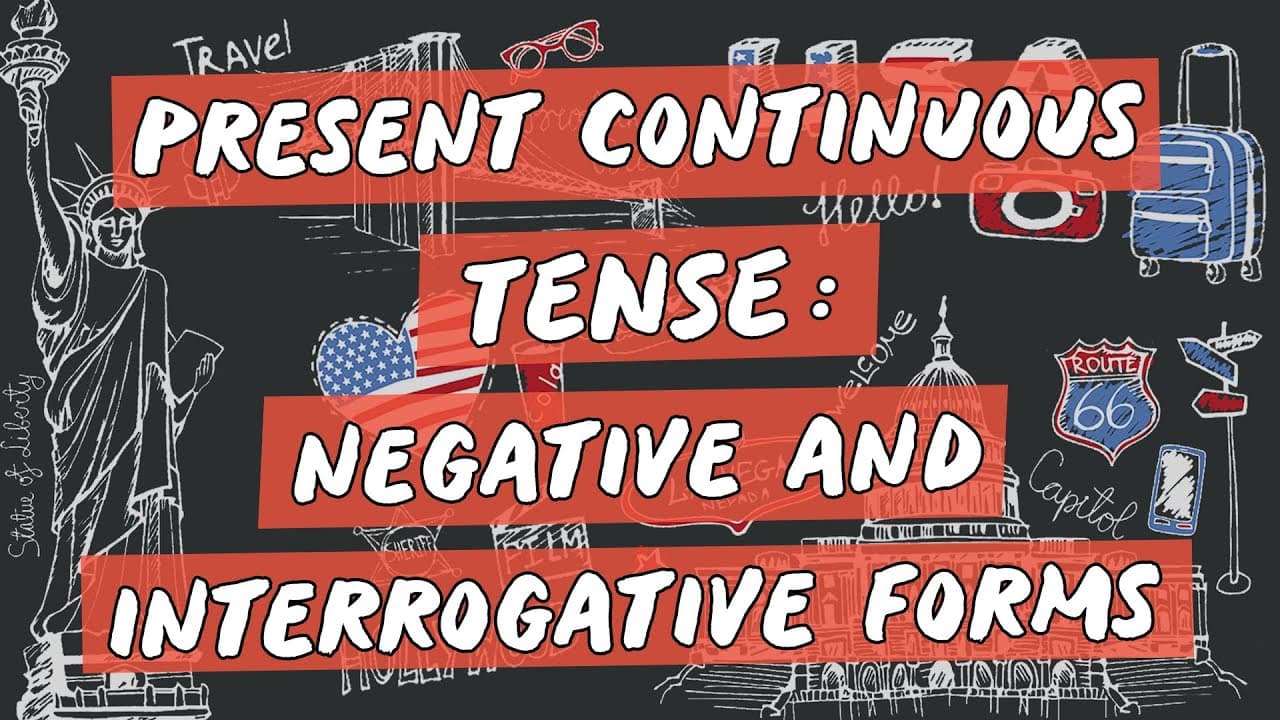 Thumbnail: Present Continuous Tense: Negative and Interrogative Forms - Brasil Escola