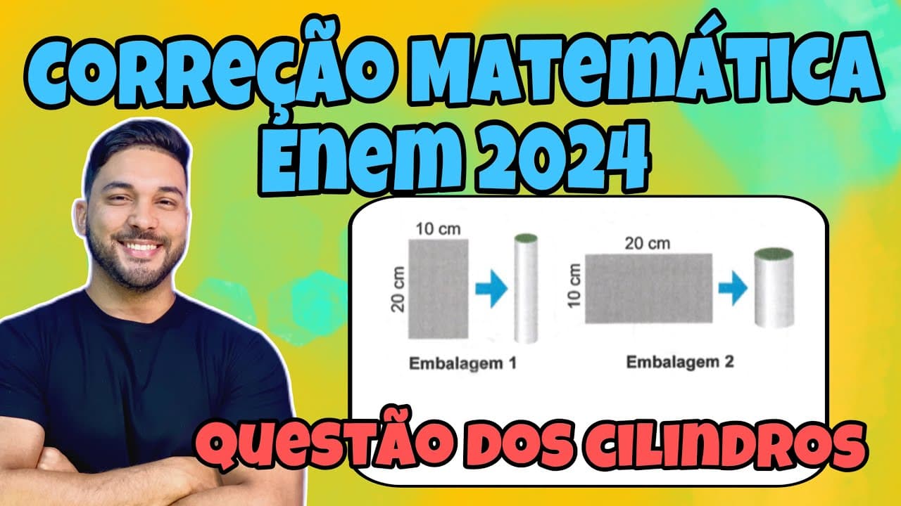Thumbnail: CORREÇÃO ENEM 2024 - MATEMÁTICA | Uma industria faz uma parceria com uma distribuidora de sucos...