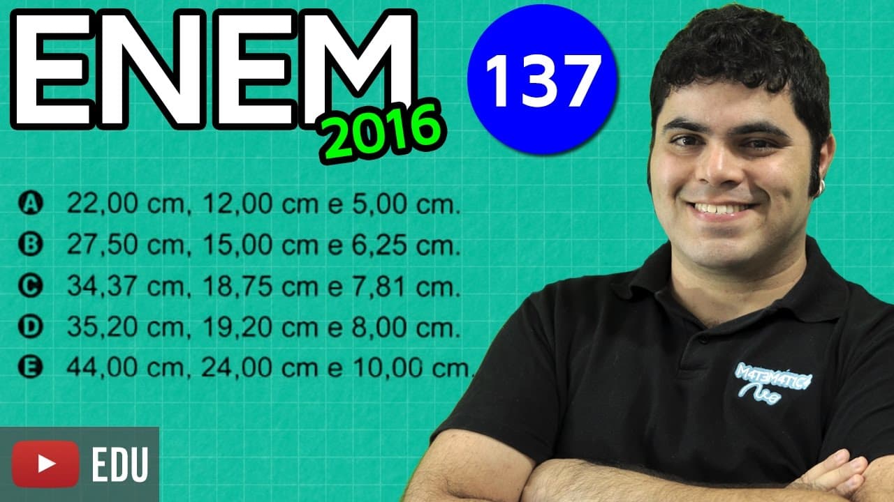 Thumbnail: ENEM 2016 Matemática #02 - Escala e Porcentagem (com dica matadora)