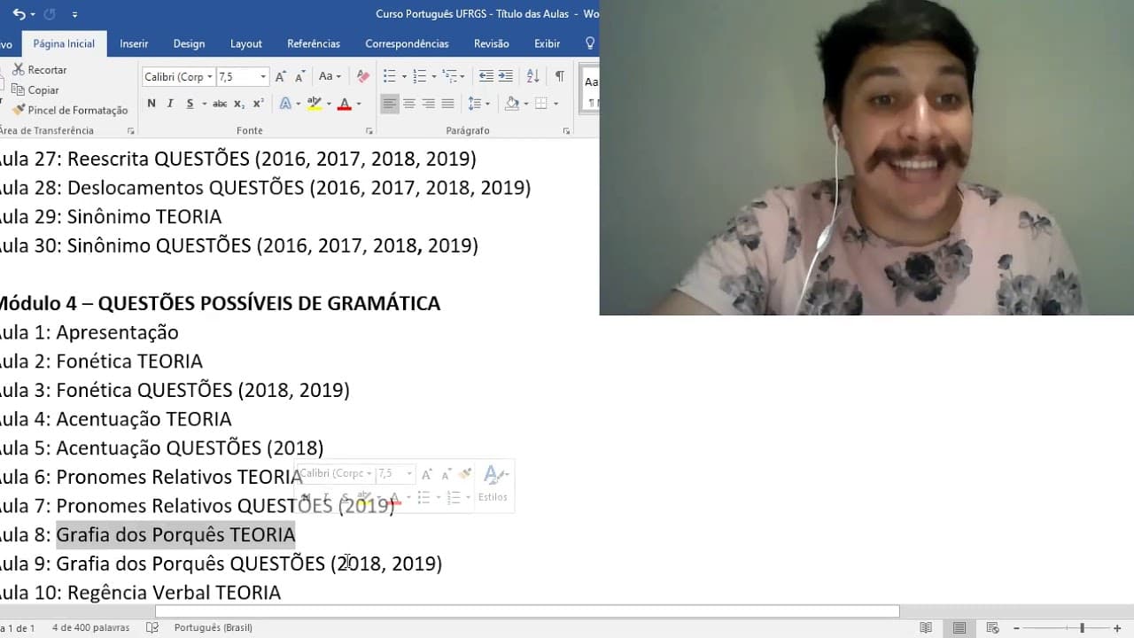 Thumbnail: UFRGS Português - o que cai sempre e o que cai de vez em quando?