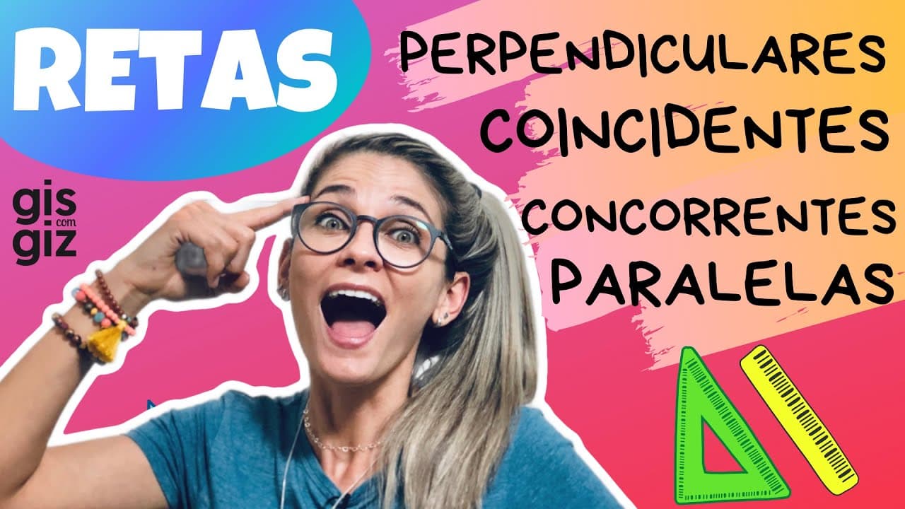 Thumbnail: RETAS PARALELAS, CONCORRENTES, PERPENDICULARES E COINCIDENTES \Prof. Gis/