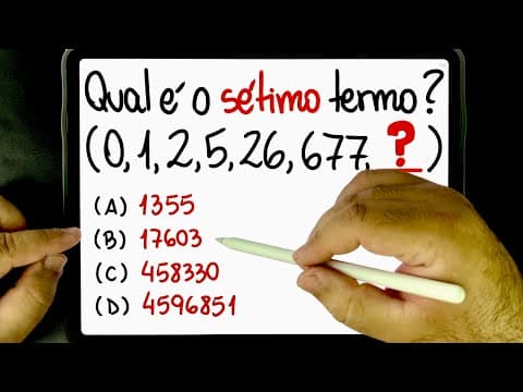 Thumbnail da aula: 🔥 Qual é o RACIOCÍNIO LÓGICO da SEQUÊNCIA LÓGICA? 😱 Qual é o SÉTIMO TERMO da SEQUÊNCIA NUMÉRICA?