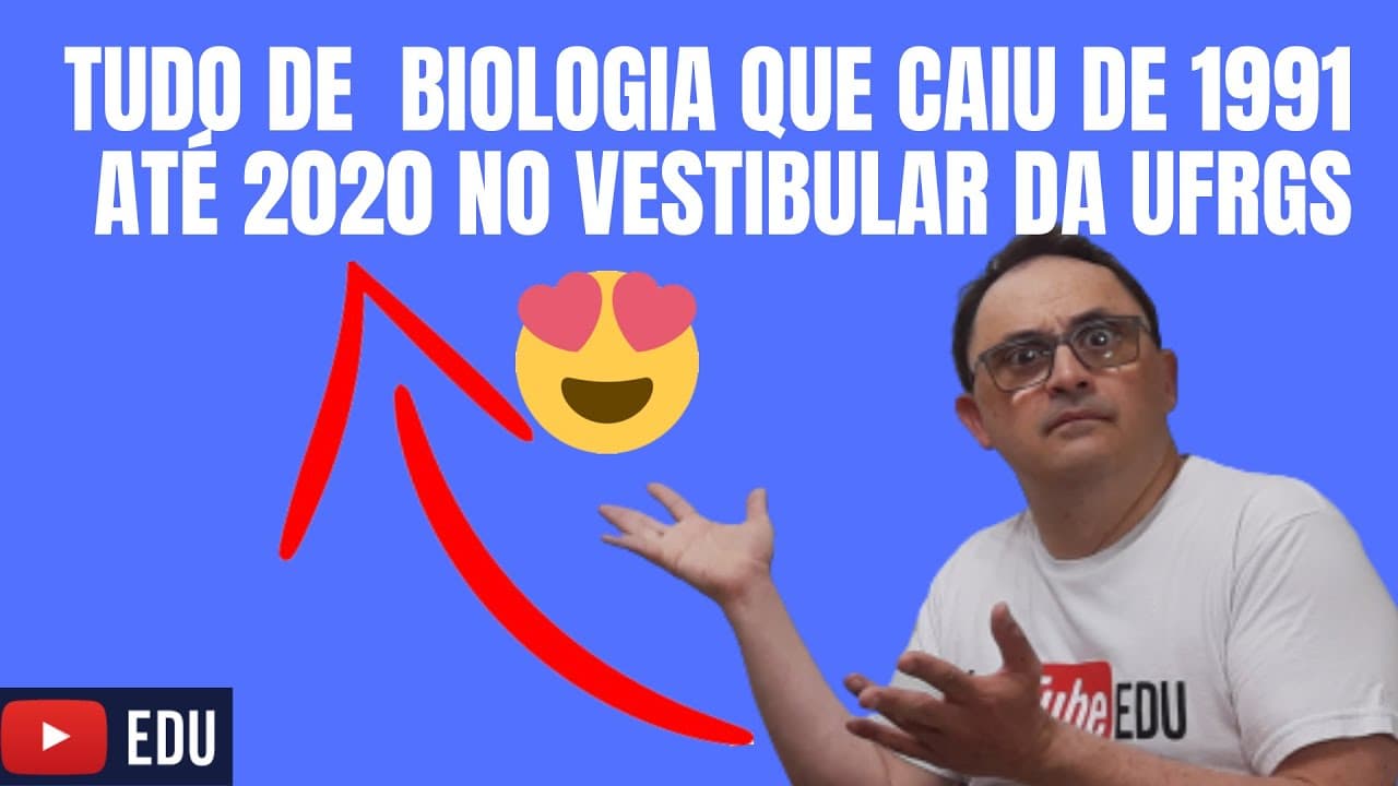 Thumbnail: O QUE JÁ CAIU DO CONTEÚDO DE BIOLOGIA  NA UFRGS DE 1990 ATÉ 2020