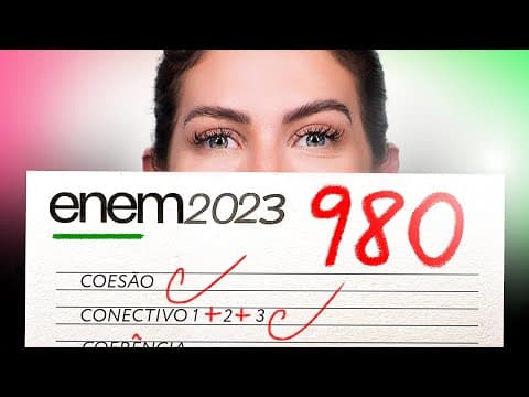 Thumbnail da aula: NOTA MÁXIMA NA COMPETÊNCIA 4! COESÃO E COERÊNCIA NA REDAÇÃO ENEM 2023