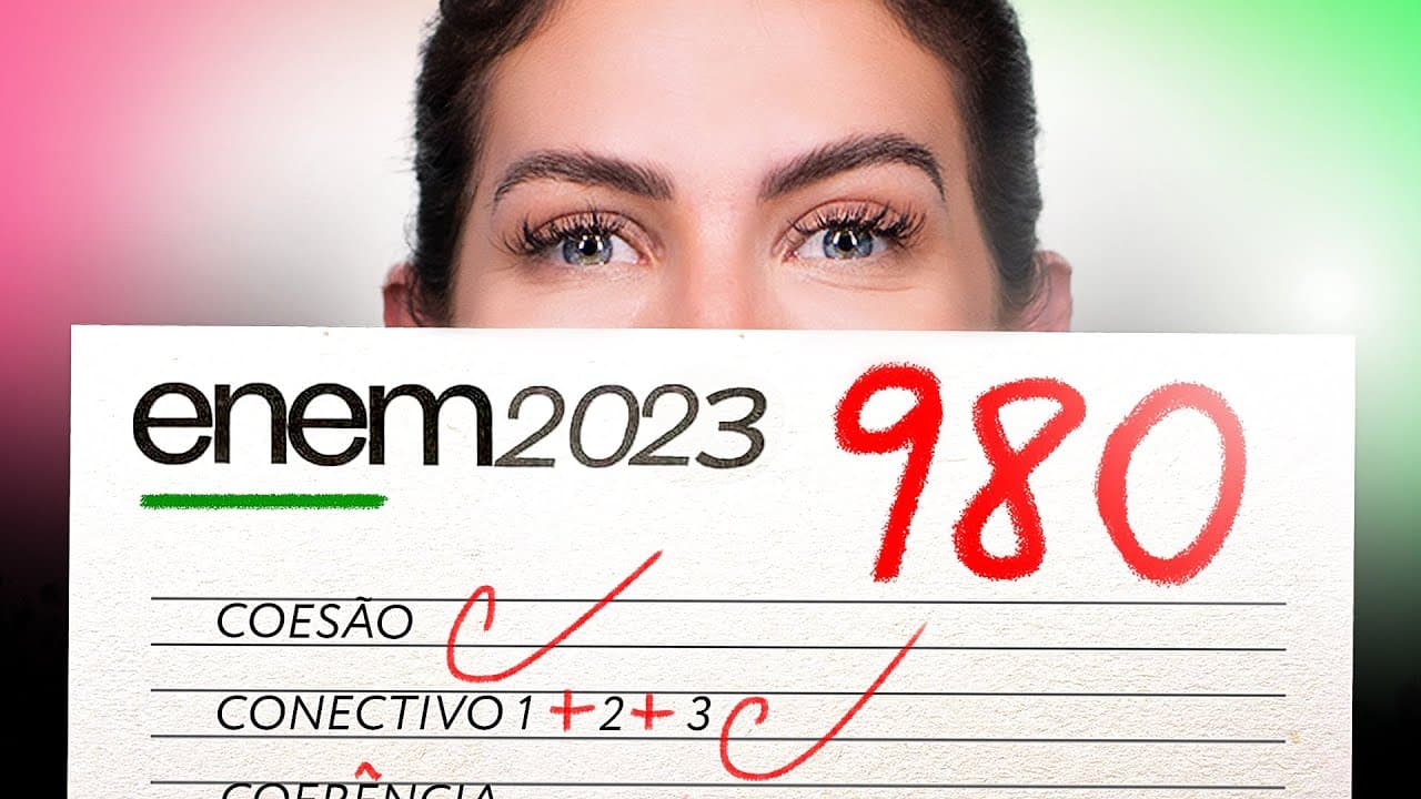 Thumbnail: NOTA MÁXIMA NA COMPETÊNCIA 4! COESÃO E COERÊNCIA NA REDAÇÃO ENEM 2023