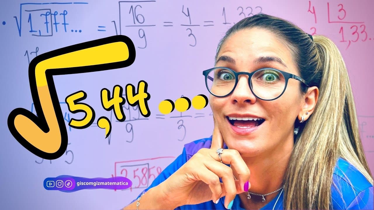 Thumbnail: RAIZ QUADRADA DE DÍZIMA PERIÓDICA | EXEMPLOS E EXERCÍCIOS