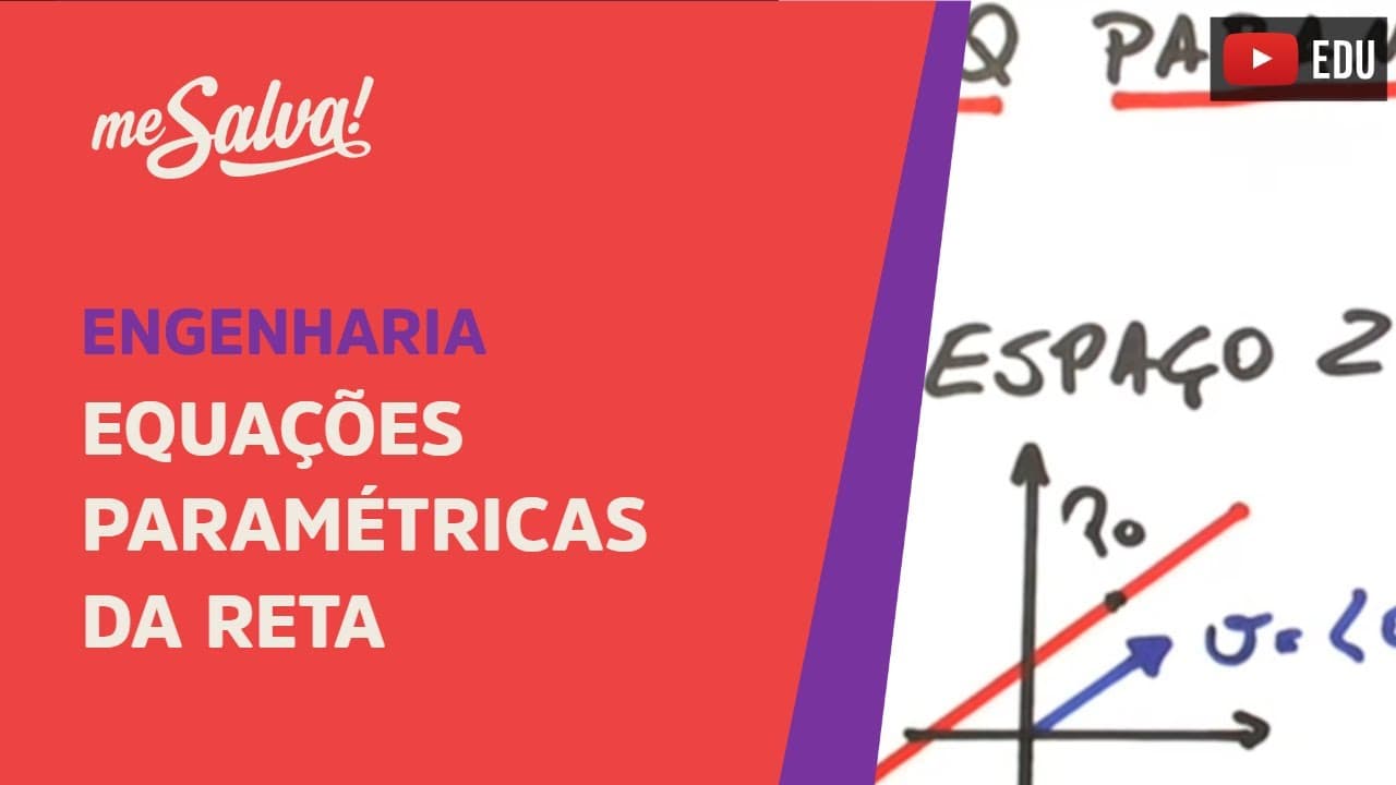 Thumbnail: Equações paramétricas da reta | Engenharia | Me Salva!