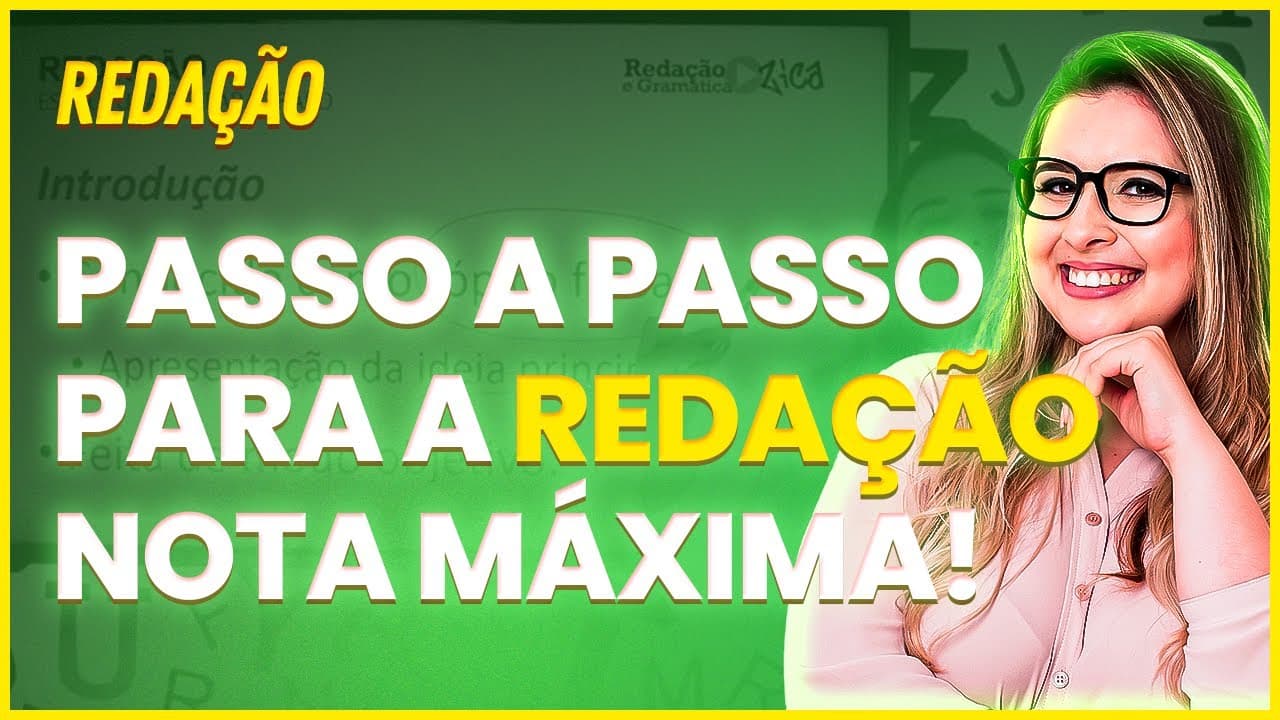 Thumbnail: COMO FAZER UMA REDAÇÃO NOTA MÁXIMA? - Professora Pamba