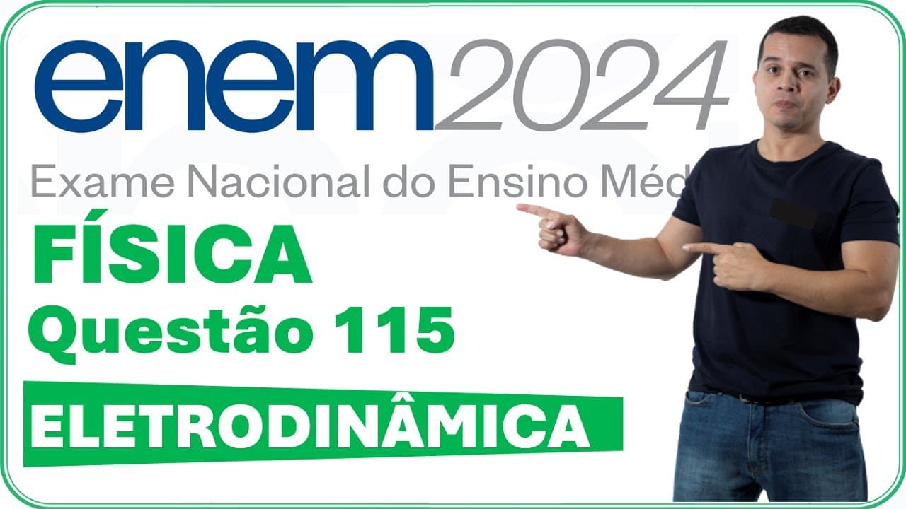 Thumbnail: ENEM 2024 | QUESTÃO 115 | O LED É UM DISPOSITIVO ELETRÔNICO QUE CONDUZ CORRENTE ELÉTRICA EM UM ÚNICO