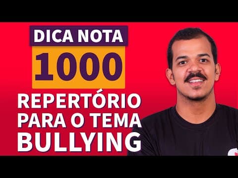 Thumbnail da aula: BULLYING | Dica Nota 1000 | David Gonçalves