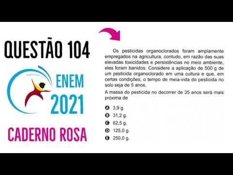 Thumbnail da aula: Enem 2021 | Questão 104 | Caderno Rosa